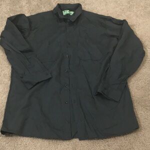 NEW mens GCA Industrial Uniform Work Shirt long sleeve - XL blue gray